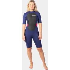 Våddragter Gul 2023 Womens Response 3/2mm Back Zip Shorty Wetsuit Nav