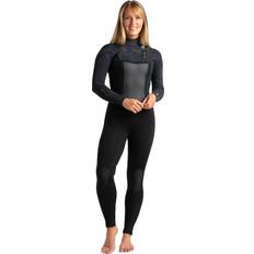 C-skins Rewired 4/3mm Chest Zip Wetsuit Anthracite Black X Saffron