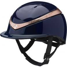 Equestrian Charles Owen 2022 Halo Gloss Helmet & Headband Navy Rose Gold