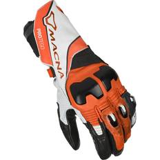 Hvid Motorcykelhandsker Macna MC-Handsker Protego, Hvid/Orange/Sort