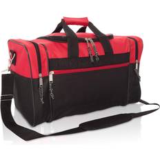 Blank Duffle Bag Black Red Gym