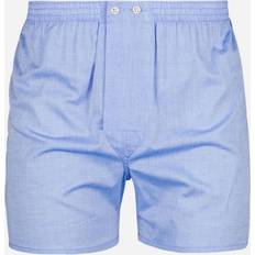 Natur Underbukser Derek Rose Classic Fit Cotton Boxer Shorts Blue