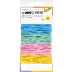 Elastische Bänder Folia Gummi-Schnüre Pastell 5 m 1 mm