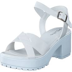 38 - Weiß Pumps Duffy 97-00321 White, Female, Sko, Højhælede, hæle, Hvid