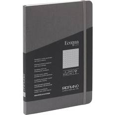 Gray Notepads Fabriano EcoQua Plus Dotted A5 Fabric-Bound Notebook 5.8 x 8.3 in Gray