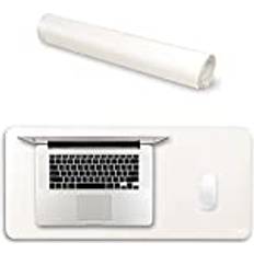 Leather Extended Mousepad Desk Mat White
