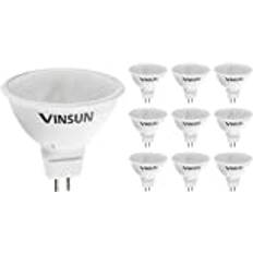 Vinsun VINSUNÂ MR16 LED bulbs 3W 20W halogen bulbs warm white 250lm, MR16/ GU5.3 LED, 12V Pack of 10