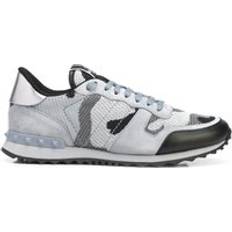 Men's Garavani Rockstud Camouflage Trainers in Grey