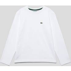 Broderad T-shirts Barnkläder Lacoste Long Sleeved Cotton Jersey T-shirt years White