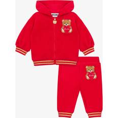 Herzen Jumpsuits Moschino Kids Baby Bedruckter Jogginganzug Teddy Bear Rot