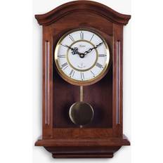 Brown Wall Clocks Acctim Thorncroft Controlled Westminster Chime Wood Case Pendulum Wall Clock