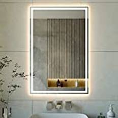 KWW 60 x 80 cm LED Badrumsspegel Dimbar Sminkspegel IP44