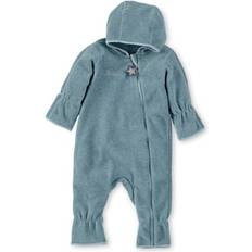 Lange Ärmel Jumpsuits Sterntaler Overall Fleece türkis melange