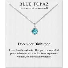 December Månadssten Halsband Skapat - Blå