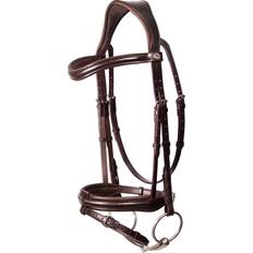 Henry James Saddlery 2023 Comfort Flash Bridle Havana Brown Extra Full