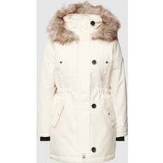 Weiß Oberbekleidung Only Parka, Kapuze, für Damen, beige