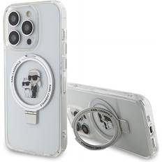 Karl Lagerfeld Mobilfodral Karl Lagerfeld iPhone 15 Pro Ring Stand MagSafe Vit