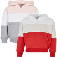 170/176 Hoodies Urban Classics Girl's Girls Oversized 3-Tone Hoody Kapuzenpullover, lightrose/White/Grey, 134/140