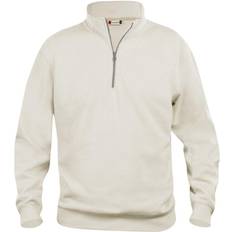 Basic Half Zip Sweatshirt - Light Khaki