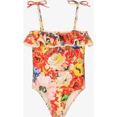 Sleeveless Bathing Suits Zimmermann Alight Ruffled Floral Swimsuit - Multicoloured