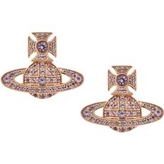 Vivienne Westwood Rose Gold Earrings Vivienne Westwood Carmela Bas Relief Rose Gold Tone Studs Rose Gold