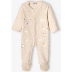 Long Sleeves Jumpsuits Vertbaudet Baby Samt-Strampler Oeko-Tex beige