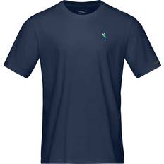 Norrøna Herren T-Shirts Norrøna Cotton Activity Embroidery T-Shirt - Blau