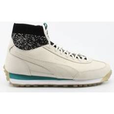 Schoenen Puma Daily Paper Easy Rider Sock Beige Leather Mens Lace Up Trainers 364548 01