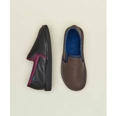 Moshulu Mens Black Traditional Slippers Moshulu