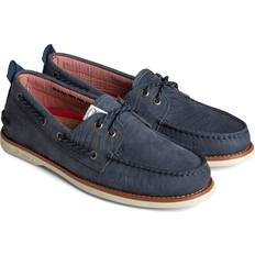 White Boat Shoes Sperry Navy Authentic Original 2-Eye Boat Shoe