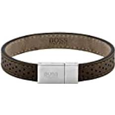 BOSS Leather Essentials Collection Leather Bracelet - Brown