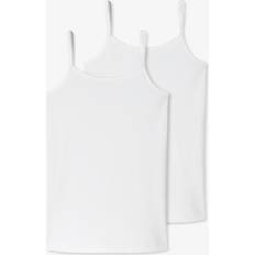 140 Bodyer Schiesser Spaghetti-Tops Mädchen Jersey weiß