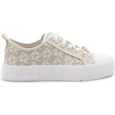 Michael Kors Women Trainers Michael Kors MK Evy Empire Signature Logo Trainers Vanilla Michael Kors