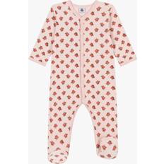 Velour Jumpsuits Children's Clothing Petit Bateau Baby Floral Velour Sleepsuit, Pink/Multi