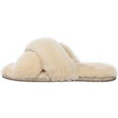 Sheepskin Slides Dove Crossover Slides Cream