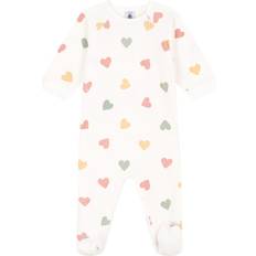Petit Bateau Jumpsuits Petit Bateau Hjertemønstret Sparkedragt Cremefarvet months