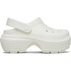 44 - Blanc Chaussons d'Extérieur Crocs Stomp Clog - Chalk