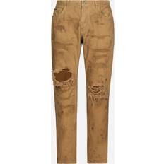 Dolce & Gabbana Beige Jeans Dolce & Gabbana Loose Stretch Overdye Jeans with Rips combined_colour