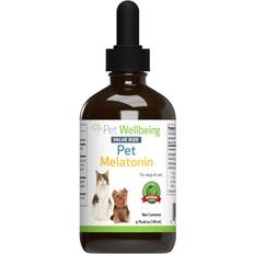 Pets Wellbeing Pet Melatonin Bacon Flavored Liquid Calming Supplement 4-oz