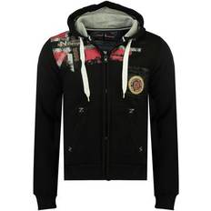 Geographical Norway Kläder Geographical Norway Fespote Printed Hoodie With Zip Fastening