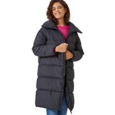 Women Coats Roman Longline Padded Coat Black