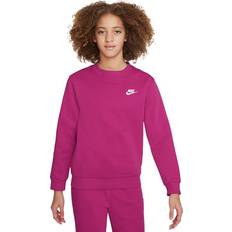 Sweatshirts Nike Kids' Sportswear Club Fleece Crewneck Sweatshirt Fireberry/White