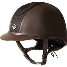 Riding Helmets on sale Charles Owen AYR8 limited Edition Leather Look Helmet Brown