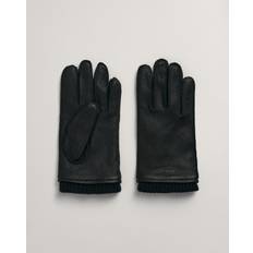 Kashmir Handskar & Vantar Gant Cashmere Lined Leather Gloves - Black