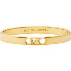 Michael Kors MK Bracciale rigido in ottone con logo Empire placcatura in metallo prezioso Oro ONE