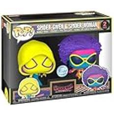 Figurinen Funko Pop! Marvel Spider-Man: Across The Spiderverse – Spider-Gwen und Spider-Woman 2 Stück BLKLTExc Vinyl-Figur – 73937