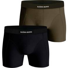 Bekleidung Björn Borg Premium Cotton Stretch Boxer 2-Pack - Black/Green