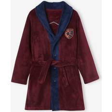 Polyester Dressing Gowns Vertbaudet Jungen Fleece-Morgenmantel mit Wappen bordeaux