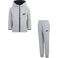 Mädchen Fleecesets Nike Kid's Sportswear Tech Fleece Full-Zip Hoodie Set 2pcs -Dark Grey Heather (86L050-042)