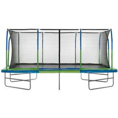 Trampolines Upper Bounce Machrus Mega 10ft. X 17ft. Gymnastics Style Rectangular Trampoline Set w/ Premium TopRing Enclosure System